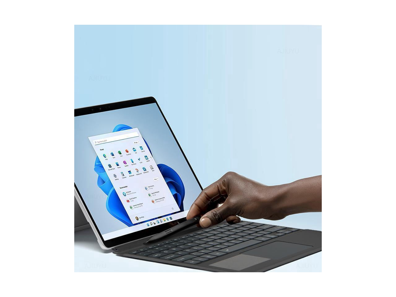 Type Cover for 13 inch Microsoft Surface Pro 9 / Pro 8 / Pro X, Wireless Thin Bluetooth Keyboard with Trackpad, 7 Colors Backlit, Pencil Holder