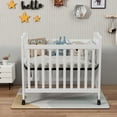 thumbnail image 3 of Fizzy Baby Mini Crib, Small Crib with 3-Position Mattress Board, White, 3 of 5