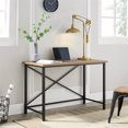 thumbnail image 4 of Henn&Hart 47" Black/Golden Oak Metal Home Office, 4 of 11