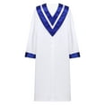 thumbnail image 2 of Jhaoyu Robe de Chœur d'Église Unisexe avec Écharpe en Forme de V Robe de Collation des Grades pour Université Lycée Adolescent Bachelier Bleu TG/170, 2 of 6