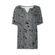 thumbnail image 3 of Camisetas de Manga Corta para las Mujeres Impreso Cuello en V Top Casual, Ligero Y Suave de Algodón para las Mujeres, 3 of 5