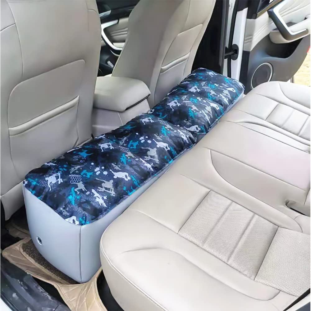 Inflatable Car Air Travel Bed Mattress for Back Seat Gap Pad Camouflage+Air Pump 130×30×40 cm Auto Accessories Inflation Bed 
