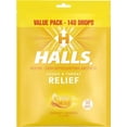 thumbnail image 2 of Halls Relief Honey Lemon Cough Drops, Value Pack, 140 Drops, 2 of 6