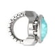 thumbnail image 4 of Anillo de dedo ovalado especial de cuarzo, elegante y moderno, para hombre y mujer (azul lago)., 4 of 5