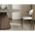 thumbnail image 2 of Casabianca Home Eric 53 in round dining table with walnut base and gray marbled ceramic top., 2 of 8