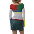 thumbnail image 2 of Qiylii Women Hollow Out Knitwear, Variegated Color Square Collar Crop Tops, 2 of 6