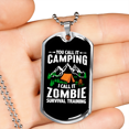 thumbnail image 2 of Collier de Camping Zombie Collier en Acier Inoxydable Ou or 18k Étiquette pour Chien Chaîne 24 Pouces, 2 of 8