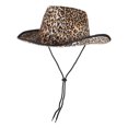 thumbnail image 1 of Leopard Pattern Cowboy Hat Stage Performance Hat Masquerade Hat Party Decor Hat, 1 of 6