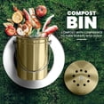 thumbnail image 3 of Utopia Kitchen Countertop Compost Bin 1.3 Gallon, Stainless Steel, Gold | Odorless countertop compost bin with charcoal filter, ideal for food scraps and waste, 3 of 7