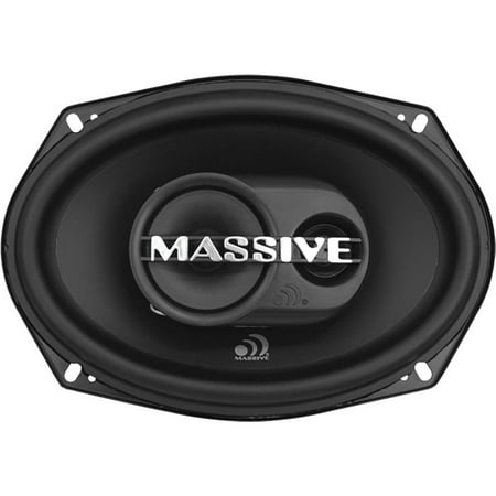 Massive Audio - MX Series 6-Inch x 9-Inch 3-Way Coaxial Speakers Pair - Black