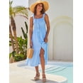 thumbnail image 3 of Vestido GRACE KARIN Summer 2025, midi, tirantes finos, azul, 3 of 6