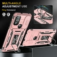 thumbnail image 3 of Case for Motorola Moto G Pure, Sliding Lens Camera Cover Protection Ring Kickstand Compatible with Magnetic Car Mount Military Grade Hybrid Rugged PC Soft TPU Shockproof Case, Rosegold, 3 of 7