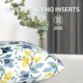 thumbnail image 4 of Yellow Blue Floral Throw Pillow Covers 20x20 Inch Set of 2 Spring Sage Green Pillow Covers Farmhouse Flowers Leaves Outdoor Pillowcase Square Cushion Covers for Home Sofa Bedroom, 4 of 6