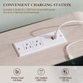 thumbnail image 4 of wow97e Modern Computer Desk with Storage Drawers, 57'' Large Executive Office Desk with Charging Station & Keyboard Tray for Home Office, 4 of 9