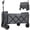 Gray, variant on Upgraded 5*2" Wide Wheels-Expandable Dual-Layer Utility Wagon with 100% Extra Space, 220lbs Capacity Grocery Cart for Camping, Shopping, Sports, Gardening, Fishing, Pink