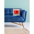 thumbnail image 2 of Turkey Olympic - Modern Pentathlon - Flag - Silhouette Decorative Linen Throw Cushion Pillow Case with Insert, 2 of 6