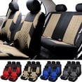 thumbnail image 2 of Baellert 9Pcs Car Seat Covers Set Wear-Resisting Comfortable Seating Polyester Front Rear Universal Fit Car Seat Covers Full Set for Automobile SUV Minivan, 2 of 8