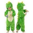 thumbnail image 2 of WIBACKER Infant Toddler Dinosaur Animal Fancy Dress Costume Baby Winter Flannel Hooded Romper Christmas Halloween Cosplay Jumpsuit, 2 of 12