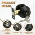 thumbnail image 4 of Uxcell Cylinder Deadbolt Door Lock Round Entry Front Door Handle Sets for Door Black, 4 of 7