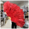 thumbnail image 2 of Handheld Feather Fan 100CM 130CM Feathers for Carnival Stage Performance Belly Dance 13 Bone Crafts Fanv, 2 of 6
