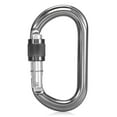 thumbnail image 4 of 25KN Srew Locking Gate Carabiner Heavy Duty D Shape Buckle Pack D-ring Carabiner Climbing Rappelling Canyoning Hammock Locking Clip, 4 of 7