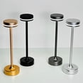thumbnail image 2 of Lámpara de mesa de metal retro con patas altas LED para dormitorio, mesita de noche, recargable vía USB, decoración, protección para los ojos, luz de noche, luz de ambiente creativo, 2 of 5