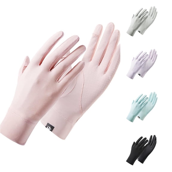 QTSHPN Sun Protect Gloves Outdoor Non on Summer Driving Fingerless Gloves Lightweight Breathable Protective for Daily Use Womens Glove Pink One Size