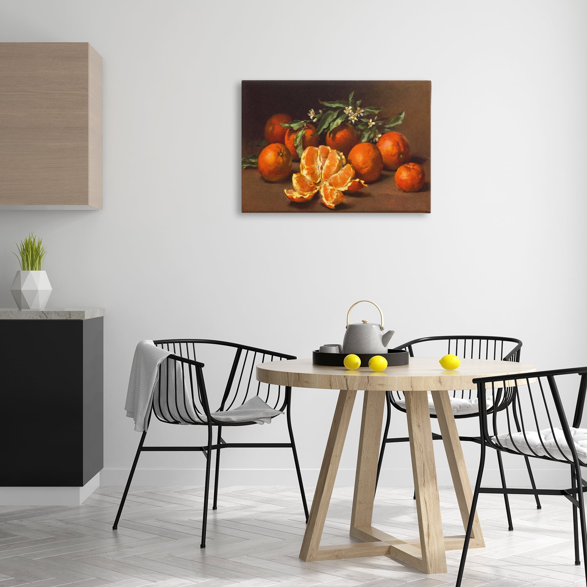 Stupell Industries Peeled Oranges Still Life Food & Beverage Painting Wrapped Canvas Art Print Wall Art, 30 x 20