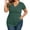 Green, variant on Plus Size T Shirts for Women 2026 Summer Short Sleeve V Neck Dressy Casual Wrap Shirt Low Cut Tunic Top