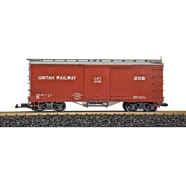 LGB G Scale 40ft. Wooden Box Freight Car Uintah Railway Boxcar (Brown