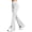 White, variant on Women Flared Pants White Side Stripe Elastic High Waist Split Hem Solid Full Length Pants