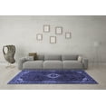 thumbnail image 3 of Ahgly Company Machine Washable Indoor Rectangle Persian Blue Traditional Area Rugs, 5' x 8', 3 of 4