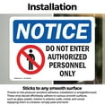 thumbnail image 2 of (2 Pack) Do Not Enter Authorized Personnel Only OSHA Notice Sign, 2 of 6