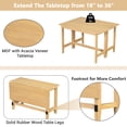 thumbnail image 3 of 47" Extendable Dining Table for 4, Wood Rectangle Transformer Kitchen Breakfast Nook with Drop Leaf, Space-Saving Folding Craft Table for Living Room, 3 of 9