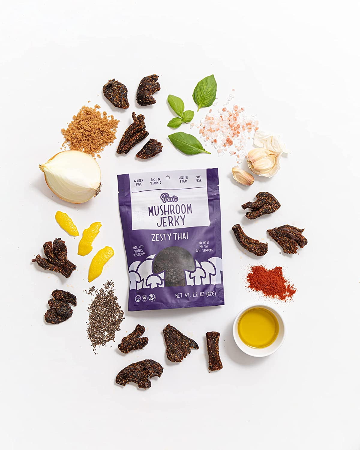 JERKY MUSHRM ZESTY THAI Pack of 6