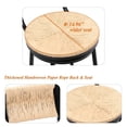 thumbnail image 2 of Spaco Swivel Bar Stools Set of 2, Paper Rope Handwoven Bar Stools with Back, Rustic Round Counter Chairs for Dining Room, Kitchen Island, Yellow, 2 of 9