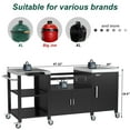 thumbnail image 5 of Grill Table, Metal Grill Cart Compatible with XL Big Green Egg,Big Joe,Primo XL, 5 of 8