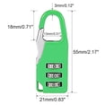 thumbnail image 4 of Uxcell 3 Digit Combination Padlock 0.12'’ Shackle Dia Code Dial Locks Zinc Alloy Green 2Pcs, 4 of 4