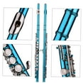 thumbnail image 4 of ammoon Closed Hole C Flute 16 Keys Cupronickel Nickel-plated Wind Instrument with Carry Case Flute Stand Gloves Cleaning Cloth Mini Screwdriver Cleaning Rod, 4 of 7