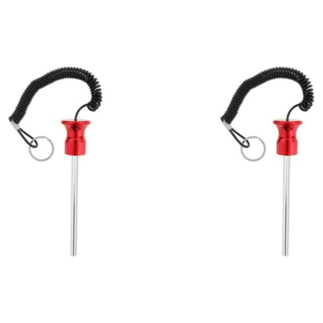 VONKY Magnetic Weight Stack Pin with Pull Replacement Rope Parts Red 8x125mm 2Set