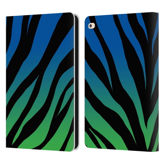 Head Case Designs Officially Licensed Grace Illustration Animal Prints Ombré Leopard Leather Book Wallet Case Cover Compatible with Apple iPad Air 2 (2014)