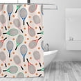 thumbnail image 4 of Zufioo Cute Tennis Racket Pattern Shower Curtain 72x72in, Waterproof Curtain for Bathroom-Waterproof, Mildew-proof, Quick-drying,Home Bathroom Supplies-One Size, 4 of 9