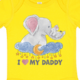 thumbnail image 4 of Inktastic I Love My Daddy Cute Elephants with Moon and Stars Boys or Girls Baby Bodysuit, 4 of 5