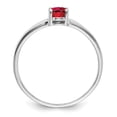 thumbnail image 2 of Solid 14k White Gold Ruby Engagement Ring Size 8.5, 2 of 6