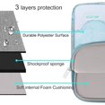 thumbnail image 3 of Mosiso Polyester Vertical Style Water Repellent Laptop Sleeve Case Bag Cover with Pocket for 13-13.3 Inch Notebook, MacBook Pro 14 inch M4 M3 M2 M1 Chip Pro Max 2024-2021, Turquoise Marble, 3 of 6