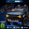 thumbnail image 5 of Ford Bronco Raptor 24V Ride on Toys, 2 Seater Ride on Cars with Remote Control, Bluetooth Music, Spring Suspension, Battery Powered Electric Car for Kids Ages 3-8, Blue, 5 of 7