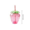 thumbnail image 3 of 17 Oz Strawberry Shaped Kawaii Cup with Straw for Boba Tea, PP Cute Cups with Lid and Straw, Kawaii Tea Cup Bottle, Cute Drinking Cups Bottle, 3 of 4