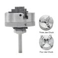 thumbnail image 3 of 1 Set 3 Jaw Zinc Alloy Lathe Chuck Wood Turning Clamp Drilling Tool Threaded Back High Quality, 3 of 5