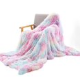 thumbnail image 1 of Tie Dyed Plush Blanket Winter Double-Layer Gift Blanket Sofa Rainbow Blanket, 1 of 5