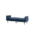 thumbnail image 4 of A&D Home Moreno Polyester Split Back Convertible Sofa, 3 Person Tufted Couch, Velvet Blue, 4 of 7